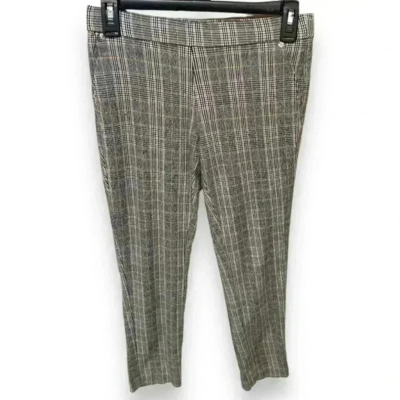 Anne Klein Women's Stretch Gray Plaid Boot Cut Comfort Office Trousers - Picture 6 of 12